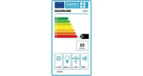 Resim Silverline 1171 Astec Basic Gömme Aspiratör 450 m³/saat Maksimum Emiş Gümüş Renk Metalik Tasarım 