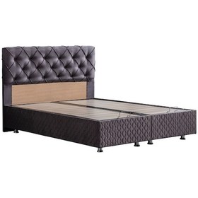 Resim Setaymobilya Baza, Vita Çift Kişilik Antrasit Baza + Başlık Seti, Setay 