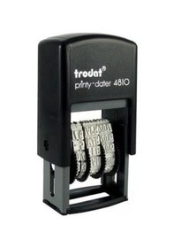 Resim Trodat Tarih Kaşesi Otomatik Türkçe 3 Mm Mavi Keçe 4810 