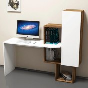 Resim Variant Concept Açelya Kitaplıklı Çalışma Masası Ceviz - Beyaz 