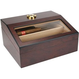 Resim Falconetti Kahverengi Camlı Humidor Puro Kutusu Rc11 