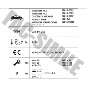 Resim Yatay Söktak Citroen C4 - 4008 - Mitsubishi Asx - Eclıpse Cross 