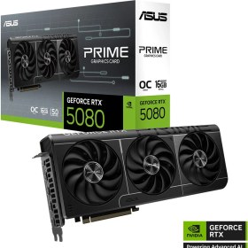 Resim ASUS-PRIME-RTX5080-O16G-NVIDIA-GEFORCE-RTX 5080-16GB GDDR7-256BIT--OC-HDMI-3XDP-DLSS4 Ekran Kartı 