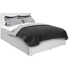 Resim Country Çift Kişilik Bazalı Karyola - Diamond Beyaz 167x120x205 Cm 