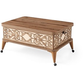 Resim MUTLU ALIŞVERİŞ MERKEZİ Akıllı Sehpa Sihirli Sehpa 5 Kademeli Orta Sehpa Açılabilir Sehpa Tekerlekli Masa114t 60x90 