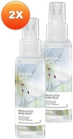 Resim Avon Senses White Lily Beyaz Zambak Kokulu Vücut Spreyi 100 Ml. İkili Set 