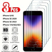 Resim 3 adet iPhone 6 6S 7 8 SE2 SE3 için Koruyucu Cam, iPhone SE 2020 SE 2022 için Ekran Koruyucu Cam Tam Kaplama Değil 