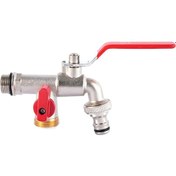 Resim Hombey 20mm Bakır Su Arıtma Ve Bahçe Muslukları, Çıkarılabilir Kırmızı Valfli, Kalınlaşmış Vana Gövdesi, Tek Açık Çıkış 