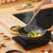 Resim Taşınabilir Indüksiyon Ocak 8temp Touch Brülör Tezgah Tezgah Brülör Indüksiyon Taşınması Düşük Gürültü 2200W Sensör Ab Fişi (Yurt Dışından) 