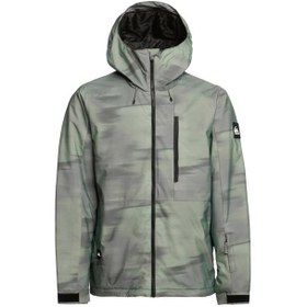 Resim Quiksilver Mission Printed Erkek Yeşil Snowboard Ceketi 
