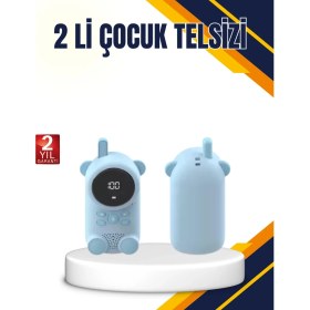 Resim Çocuk ve Bebek Telsizi - 22 Kanal, Vox Modu, USB Şarjlı, Renkli Ekran 