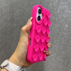 Resim Şirin Yaratıcı Emme Kupa Iphone 16 15 14 13 12 11 Pro Max IÇin Ekstra Aksesuar Tutucu Komik Yumuşak Silikon Arka Kapak 