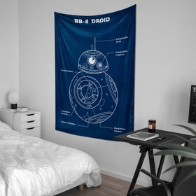 Resim BB-8 Droid Navy Blue Duvar Örtüsü 