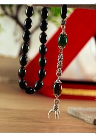 Resim Ateş Kehribar Tesbih Usta İşçilikli El Yapımı Kapsul Kesim Özel Püsgüllü Çam Reçinesi Tesbih Açık Gri 