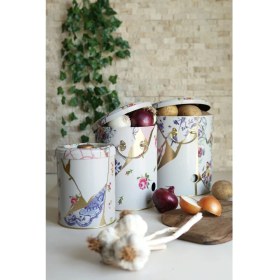 Resim Evle Erb29u5 Patates Soğan Sarımsak Saklama Kabı 3 Lü Set, Kint Sugi 