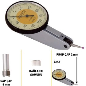 Resim Fett 0,8mm Asimeto Yatay Temel Salgı Komparatör Saati As-501082 
