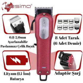 Resim Lesima Ls-1000 General Saç Sakal Kesme Makinesi Professional Paslanmaz Çelik Bıçak 