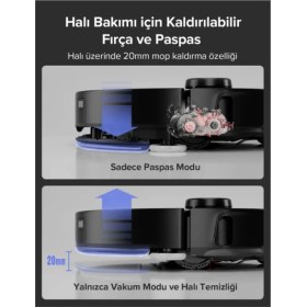 Resim Roborock Premiumultra Akıllı Robot Süpürge 10.000PA Çekim Gücü Yüksek Hızıı Sonik Paspaslama Çift Dönen Moplar Otomatik Paspas Kaldırma Engel Tanıma Sistemi 