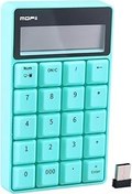 Resim kosingna SK-657 Kablosuz Klavye Muhasebe Ofisi Mavi için LED Ekranlı 20 Tuşlu Sayısal Klavye Taşınabilir Hesap Makinesi 