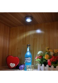 Resim Gardrop - Çekmece - Dolap Köşe Aydınlatıcı Kablosuz Pilli Led Spot Mutfak Lamba Stick Gümüş 