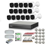 Resim Dahua 2 MP 16 Kameralı 4 TB Disk Dış Ortam AHD HD-CVI Full Kamera Seti 