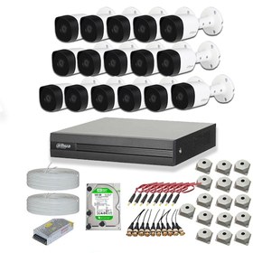 Resim Dahua 2 MP 16 Kameralı 4 TB Disk Dış Ortam AHD HD-CVI Full Kamera Seti 