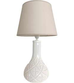 Resim Gina Beyaz Cam Abajur Beyaz 