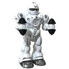 Resim Sesli ve Işıklı Sporcu Beyaz Robot 