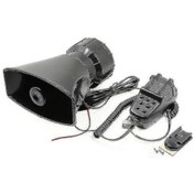 Resim Araba Megafonu 5 Ton Alarm Kornası 12v 110db Yüksek Hoparlör Yangın Ambulansı Blaring Siren Yüksek Kalite 