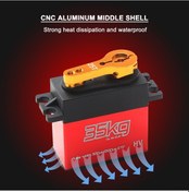 Resim Neevoyu 35kg Dijital Servo, 270 Derece Açı, Tam Metal Dişli, 5-7.4v Çalışma Voltajı, Metal Turuncu Kollü, 1 Adet 