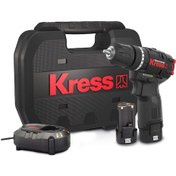 Resim Kress KUC12 12V/2.0Ah Li-İon Çift Akülü Kömürsüz Profesyonel Şarjlı Darbeli Matkap 