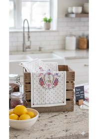 Resim Cath Kidston Desenli Mutfak Kurulama Bezi 1-adet Beyaz - Yeşil 