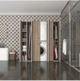 Resim Kenzlife Çamaşır-Kurutma Makinesi Dolabı Ve Giysi Dolabı Suyuti Sol Crd 180 170 60 Banyo Çok Renkli 