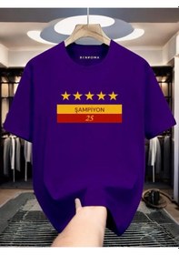 Resim Şampiyon 25 Baskılı Unisex Tişört Çok Renkli 