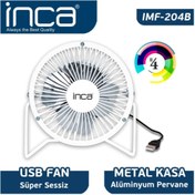 Resim Inca IMF-204B Masaüstü Beyaz 4'Metal Fan + Alüminyum Pervane 