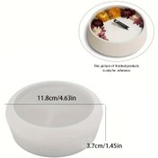 Resim 1 adet Mini Boyutlu Silikon Kase Kalıbı, Yuvarlak Mum Kavanozu Kalıbı, Reçine Alçı Beton Dökümü için Silikon Sukulent Saksı Kalıbı, Silikon Çiçek Saksısı Kalıbı, DIY Sanat El Sanatları için Silikon Depolama Kutusu Kalıbı, Ev Dekoru 