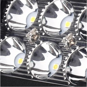 Resim Off Road Lamba Projektör 6 LED Işık Beyaz Metal Kasa Aparatlı 