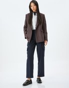 Resim Yüksek Bel Kargo Kumaş Pantolon 