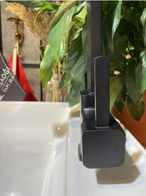 Resim İsaoğlu Yapı Arıtmalı Mutfak Bataryası Mat Siyah Arıtmalı Musluk Arıtıcılara Uygun Kare Modern Tasarım Siyah 