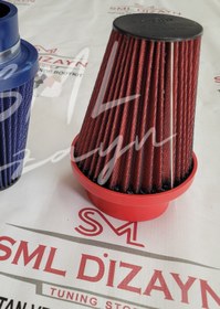 Resim Universal Performans Açık Hava Filtresi Kırmızı - 77mm Boğaz Çapı 