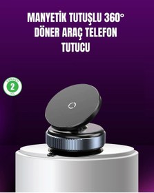 Resim Vexor Araç İçi Manyetik Telefon Tutucu 360 Döner Vakumlu Stand Renk 
