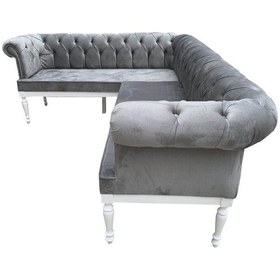 Resim Evimeaksesuar Tamamı Gürgen Chester Kapitoneli Mutfak&Balkon Köşe Grubu 