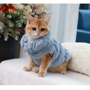 Resim 1pc MiTOOE Pet Kış Kabanı, Düğme Kapatma ile Örgü Polyester Köpek Ceketi, Su Geçirmez Olmayan Giysi, Küçük ve Orta Boy Irklar İçin Uygundur, İlkbahar, Sonbahar ve Kış İçin Uygun 