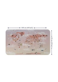 Resim Eğitici Dünya Haritası Dünya Atlası Çocuk Ve Bebek Odası Duvar Sticker -60x105-3799 - Renkli Çok Renkli 