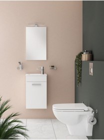 Resim VitrA Mia 75022 Banyo Dolabı Seti Kapaklı 40 Cm Parlak Beyaz Çok Renkli 