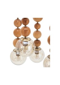 Resim Mudo Home Wood Bead 5li Sarkıt Kahverengi 