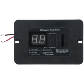 Resim Dijital Rv Propan Gaz Dedektörü 85db Yüksek Alarm, Dc 12v Siyah 