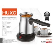 Resim huxo Elektrikli Cezve Inox Katlanabilir Saplı Paslanmaz Çelik 4-6 Fincan Kapasiteli 