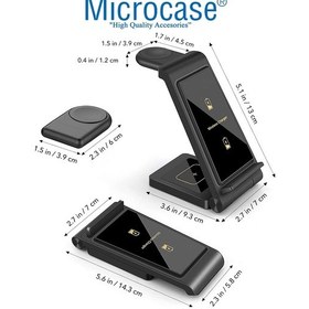 Resim Microcase Apple Uyumlu iPhone-iOS Watch-Airpods 3in1 Manyetik Şarj Standı Beyaz AL3697 