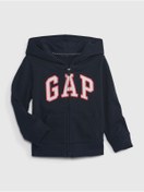 Resim GAP Kız Bebek Lacivert Logo Fermuarlı Sweatshirt 